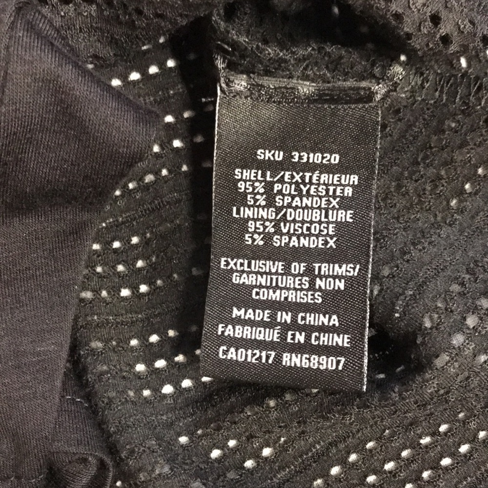 Le Chateau Black Peplum Top; Semi-Sheer; Removable Cami; New with Tags; Size XS - Picture 9 of 16